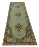 Ziegler 2'7'' X 11'9'' Hand-Knotted Wool Rug 2'7'' x 11'9'' (78 X 353) / Green / N/A