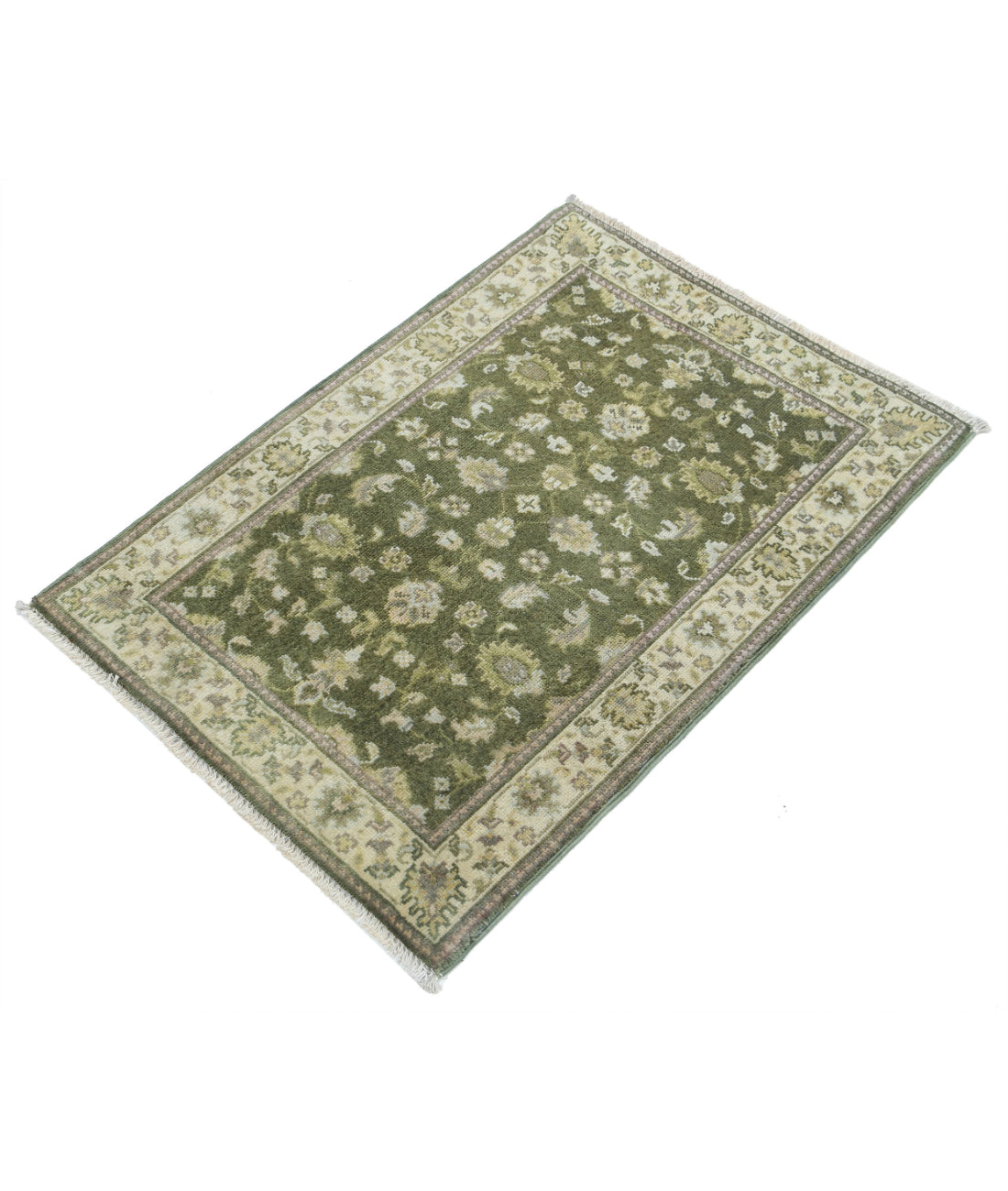 Ziegler 2'0'' X 2'9'' Hand-Knotted Wool Rug 2'0'' x 2'9'' (60 X 83) / Green / N/A