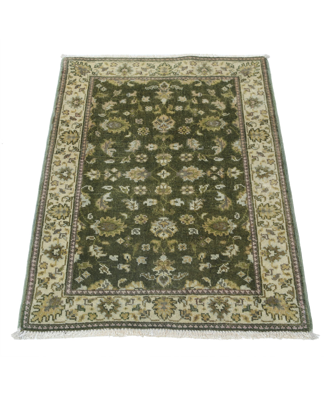 Ziegler 2'0'' X 2'9'' Hand-Knotted Wool Rug 2'0'' x 2'9'' (60 X 83) / Green / N/A