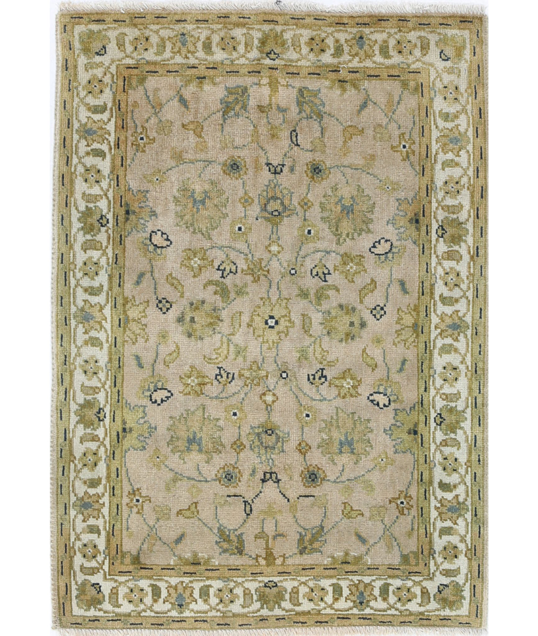 Ziegler 2'0'' X 2'10'' Hand-Knotted Wool Rug 2'0'' x 2'10'' (60 X 85) / Beige / N/A