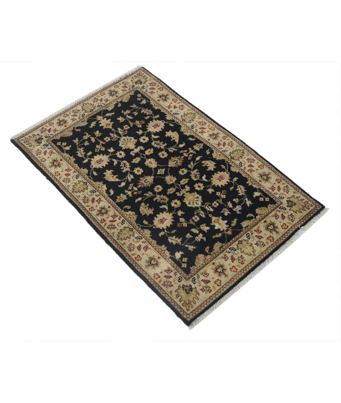 Ziegler 1'11'' X 2'10'' Hand-Knotted Wool Rug 1'11'' x 2'10'' (58 X 85) / Black / N/A