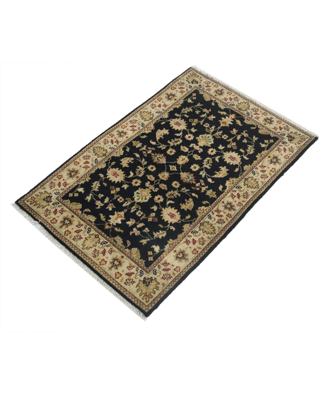 Ziegler 1'11'' X 2'10'' Hand-Knotted Wool Rug 1'11'' x 2'10'' (58 X 85) / Black / N/A