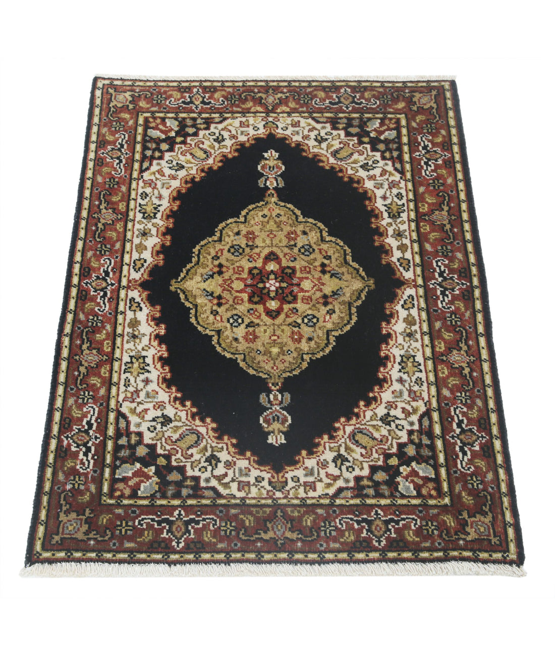 Ziegler 1'11'' X 2'10'' Hand-Knotted Wool Rug 1'11'' x 2'10'' (58 X 85) / Black / N/A