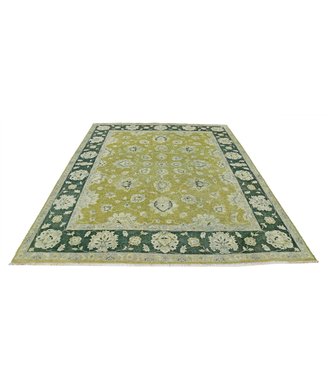 Ziegler 7'8'' X 9'9'' Hand-Knotted Wool Rug 7'8'' x 9'9'' (230 X 293) / Green / Green