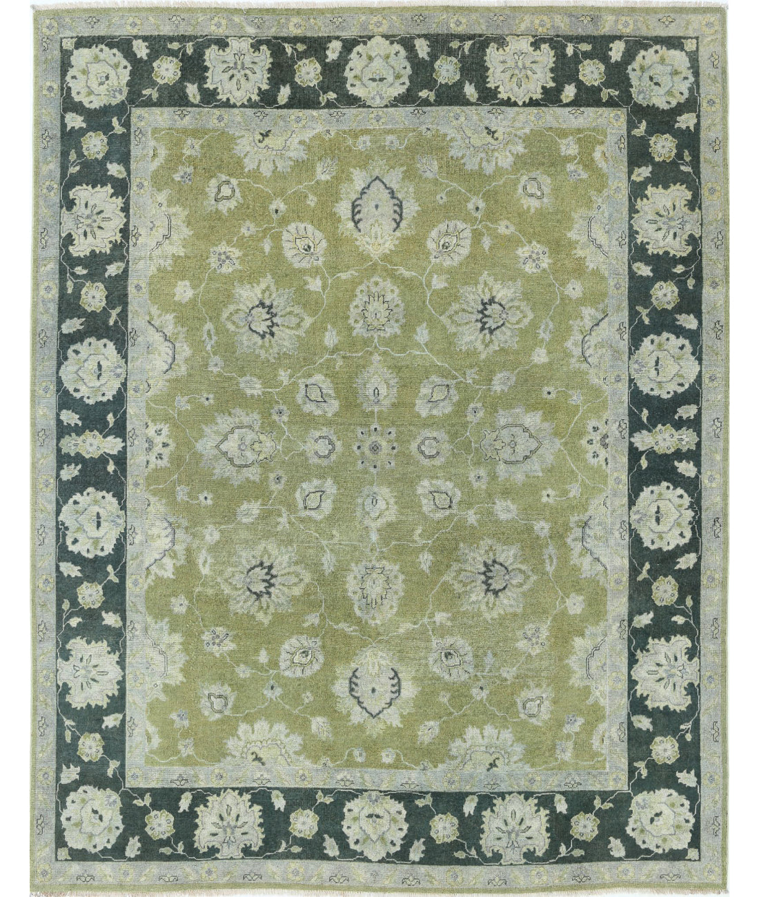 Ziegler 7'8'' X 9'9'' Hand-Knotted Wool Rug 7'8'' x 9'9'' (230 X 293) / Green / Green