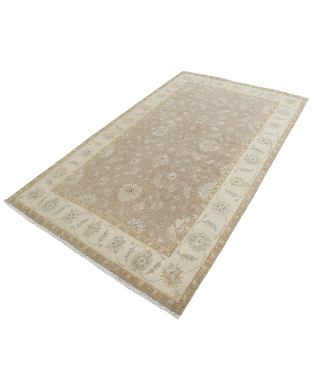 Ziegler 5'1'' X 8'0'' Hand-Knotted Wool Rug 5'1'' x 8'0'' (153 X 240) / Lilac / Ivory