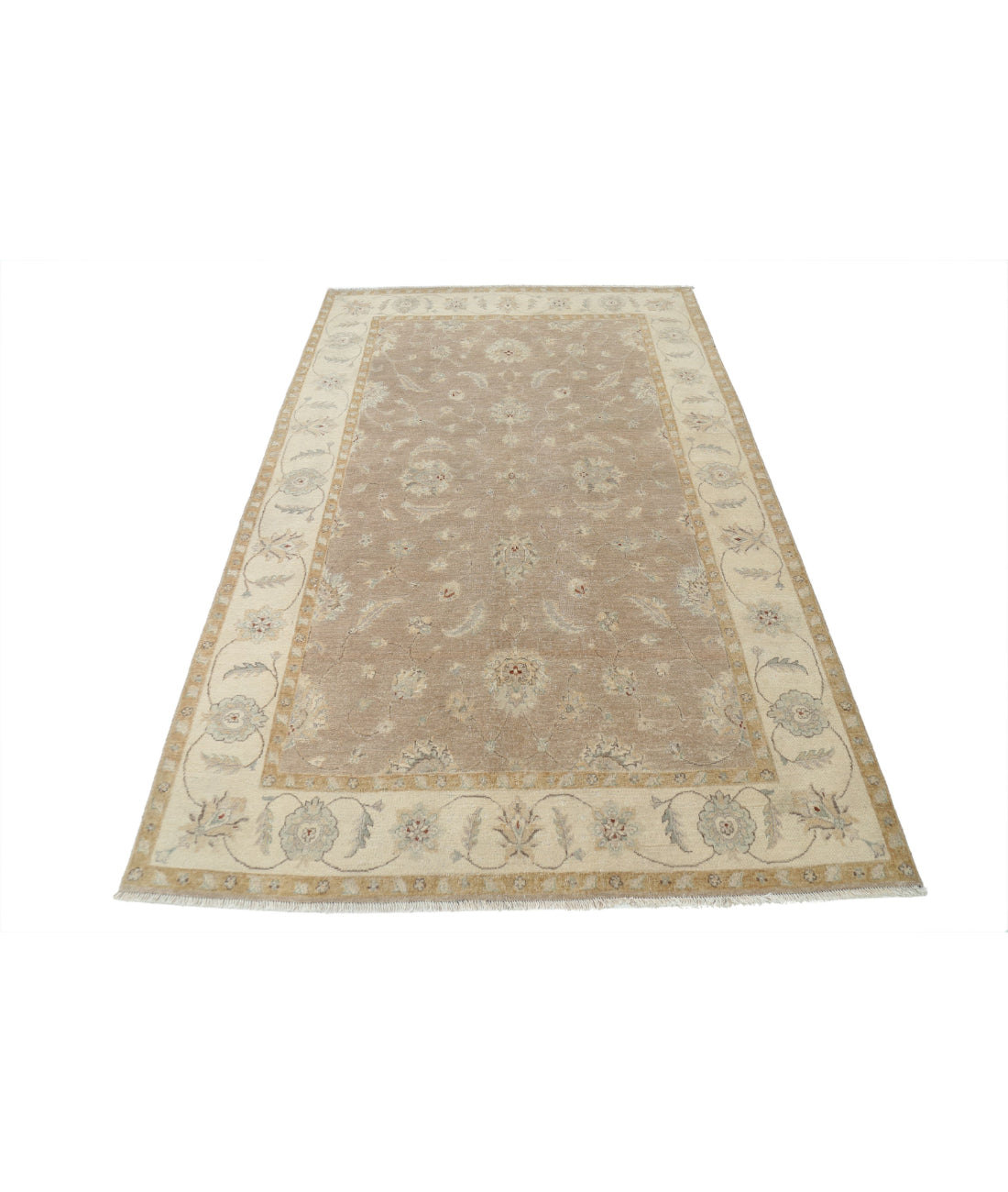 Ziegler 5'1'' X 8'0'' Hand-Knotted Wool Rug 5'1'' x 8'0'' (153 X 240) / Lilac / Ivory