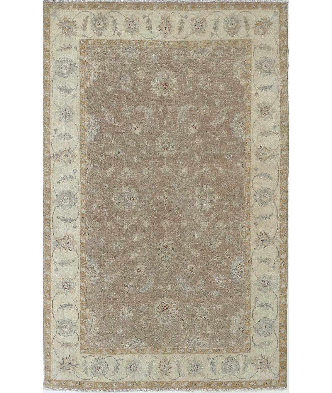 Ziegler 5'1'' X 8'0'' Hand-Knotted Wool Rug 5'1'' x 8'0'' (153 X 240) / Lilac / Ivory