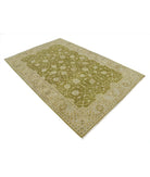 Ziegler 5'1'' X 7'9'' Hand-Knotted Wool Rug 5'1'' x 7'9'' (153 X 233) / Green / Ivory