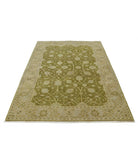 Ziegler 5'1'' X 7'9'' Hand-Knotted Wool Rug 5'1'' x 7'9'' (153 X 233) / Green / Ivory