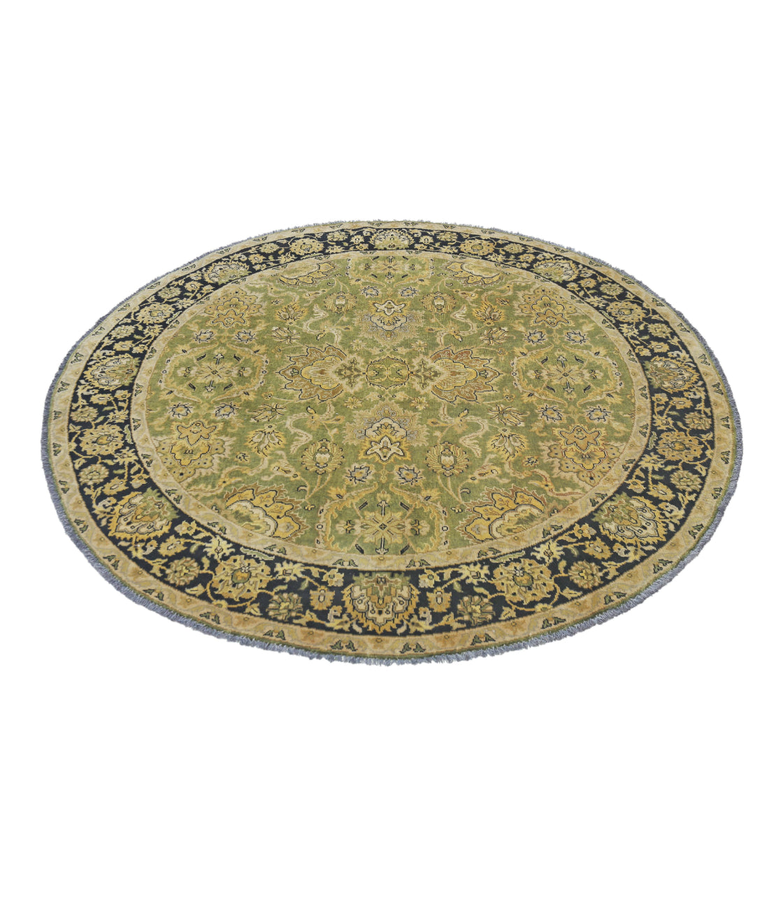 Ziegler 5'9'' X 5'10'' Hand-Knotted Wool Rug 5'9'' x 5'10'' (173 X 175) / Green / N/A