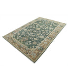 Ziegler 5'5'' X 8'1'' Hand-Knotted Wool Rug 5'5'' x 8'1'' (163 X 243) / Green / Taupe