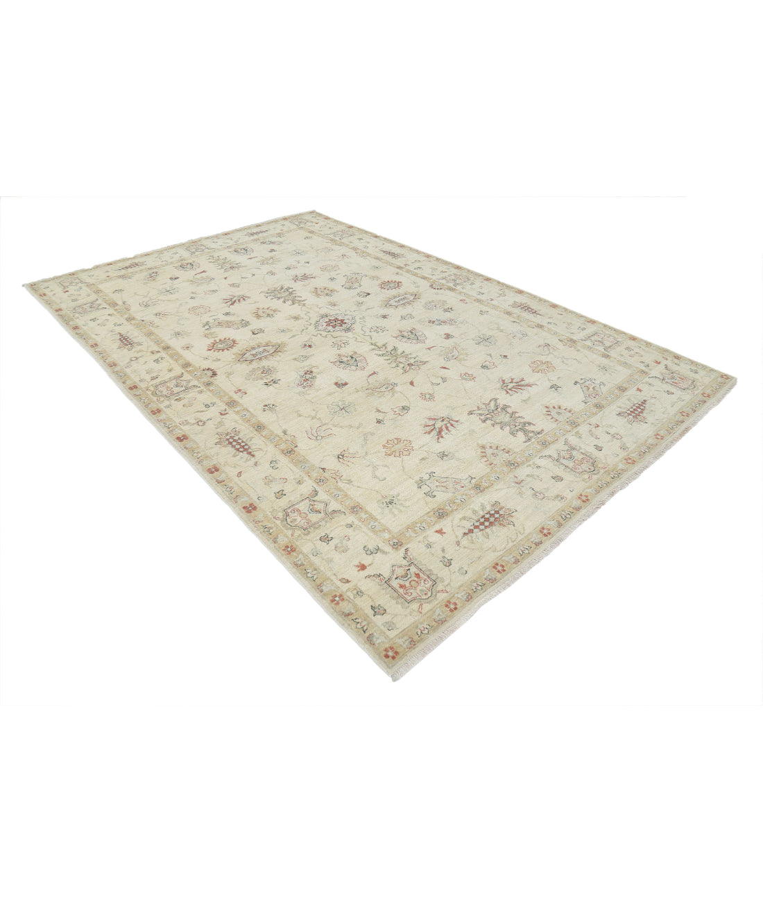 Ziegler 6'7'' X 9'11'' Hand-Knotted Wool Rug 6'7'' x 9'11'' (198 X 298) / Ivory / N/A