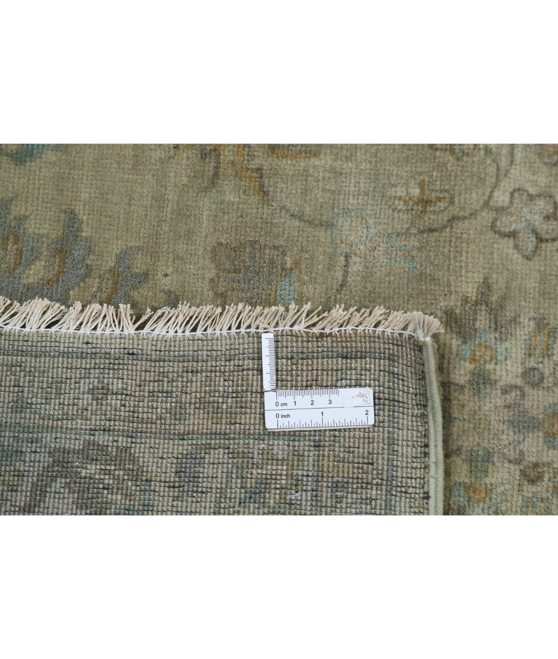 Ziegler 8'10'' X 11'6'' Hand-Knotted Wool Rug 8'10'' x 11'6'' (265 X 345) / Green / Taupe