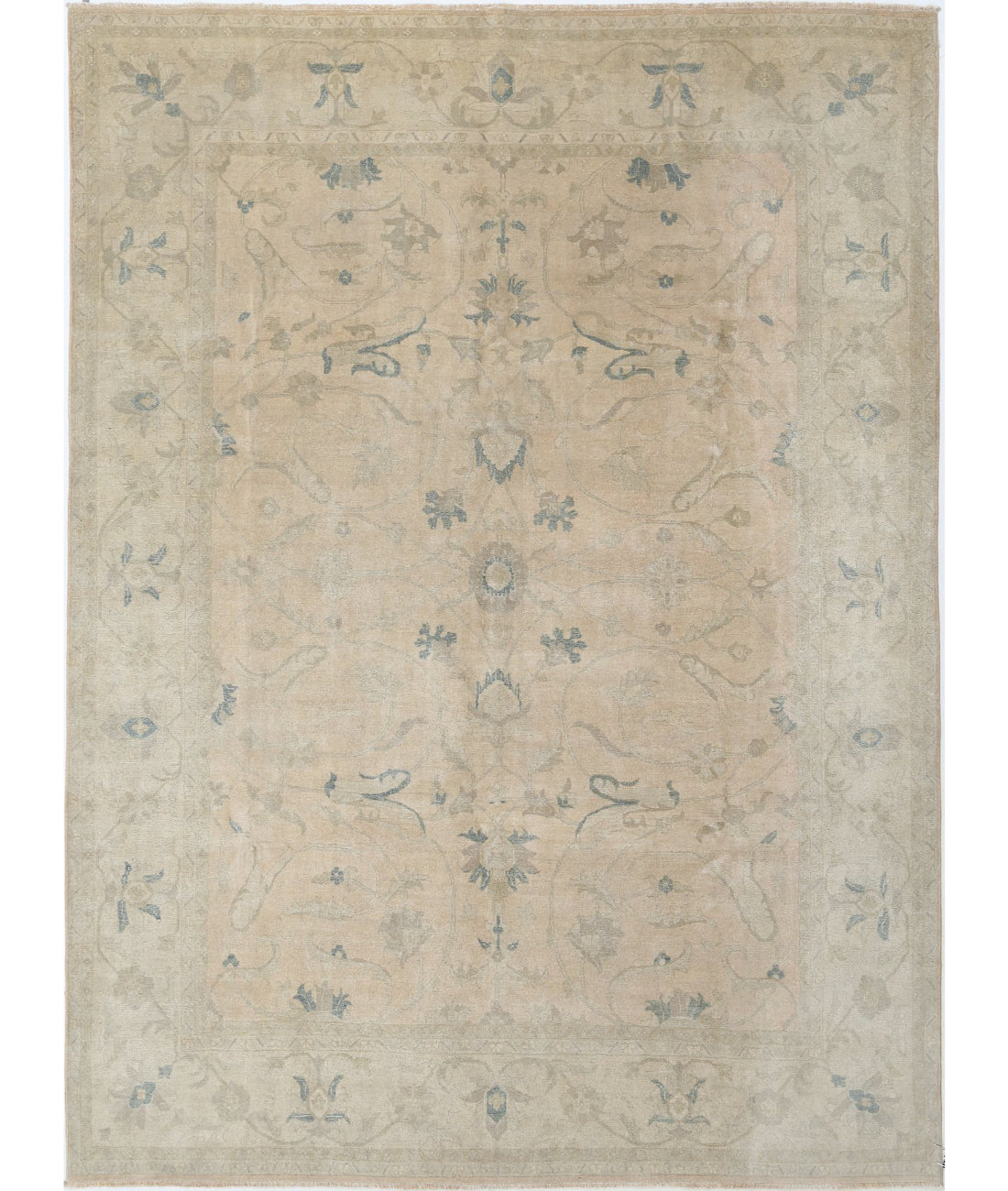 Ziegler 8'11'' X 12'6'' Hand-Knotted Wool Rug 8'11'' x 12'6'' (268 X 375) / Pink / Ivory