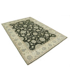 Ziegler 6'0'' X 8'8'' Hand-Knotted Wool Rug 6'0'' x 8'8'' (180 X 260) / Green / Ivory