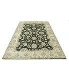 Ziegler 6'0'' X 8'8'' Hand-Knotted Wool Rug 6'0'' x 8'8'' (180 X 260) / Green / Ivory