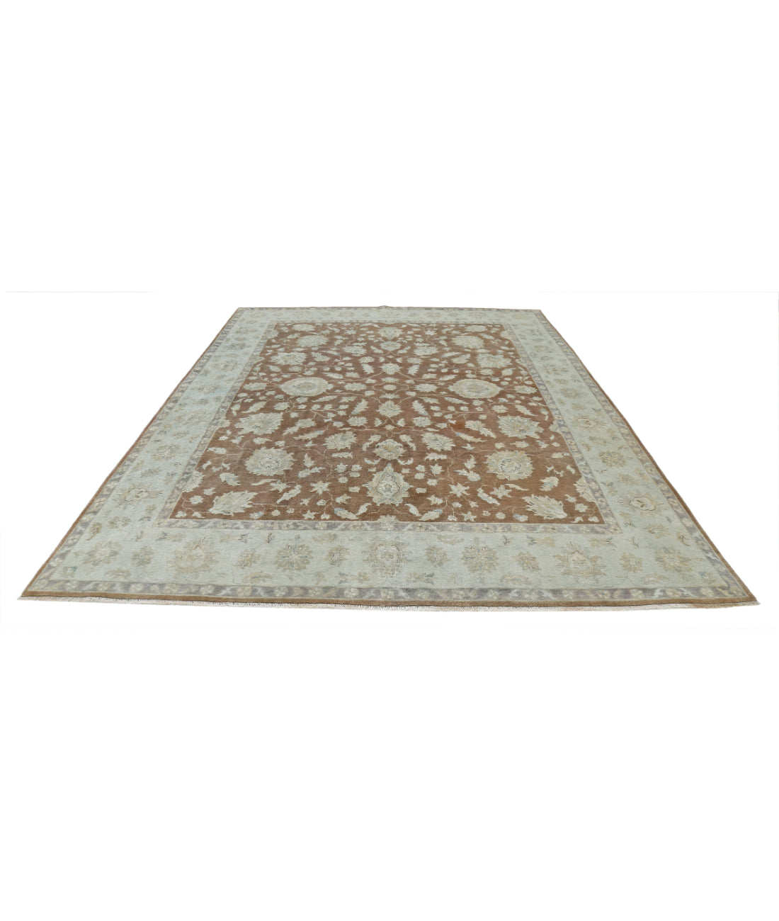 Ziegler 8'10'' X 11'9'' Hand-Knotted Wool Rug 8'10'' x 11'9'' (265 X 353) / Brown / Blue