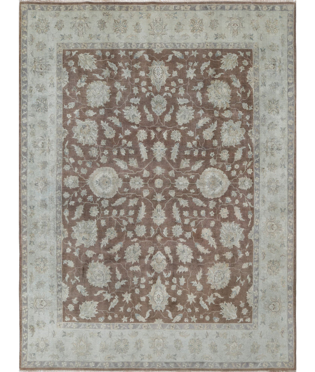 Ziegler 8'10'' X 11'9'' Hand-Knotted Wool Rug 8'10'' x 11'9'' (265 X 353) / Brown / Blue