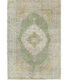 Ziegler 5'11'' X 8'9'' Hand-Knotted Wool Rug 5'11'' x 8'9'' (178 X 263) / Green / Ivory