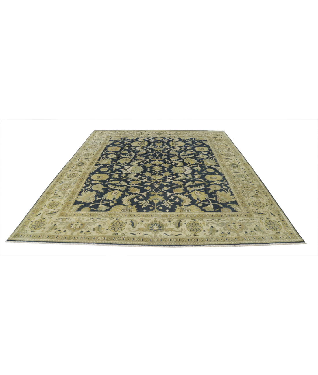 Ziegler 8'4'' X 9'5'' Hand-Knotted Wool Rug 8'4'' x 9'5'' (250 X 283) / Grey / Ivory