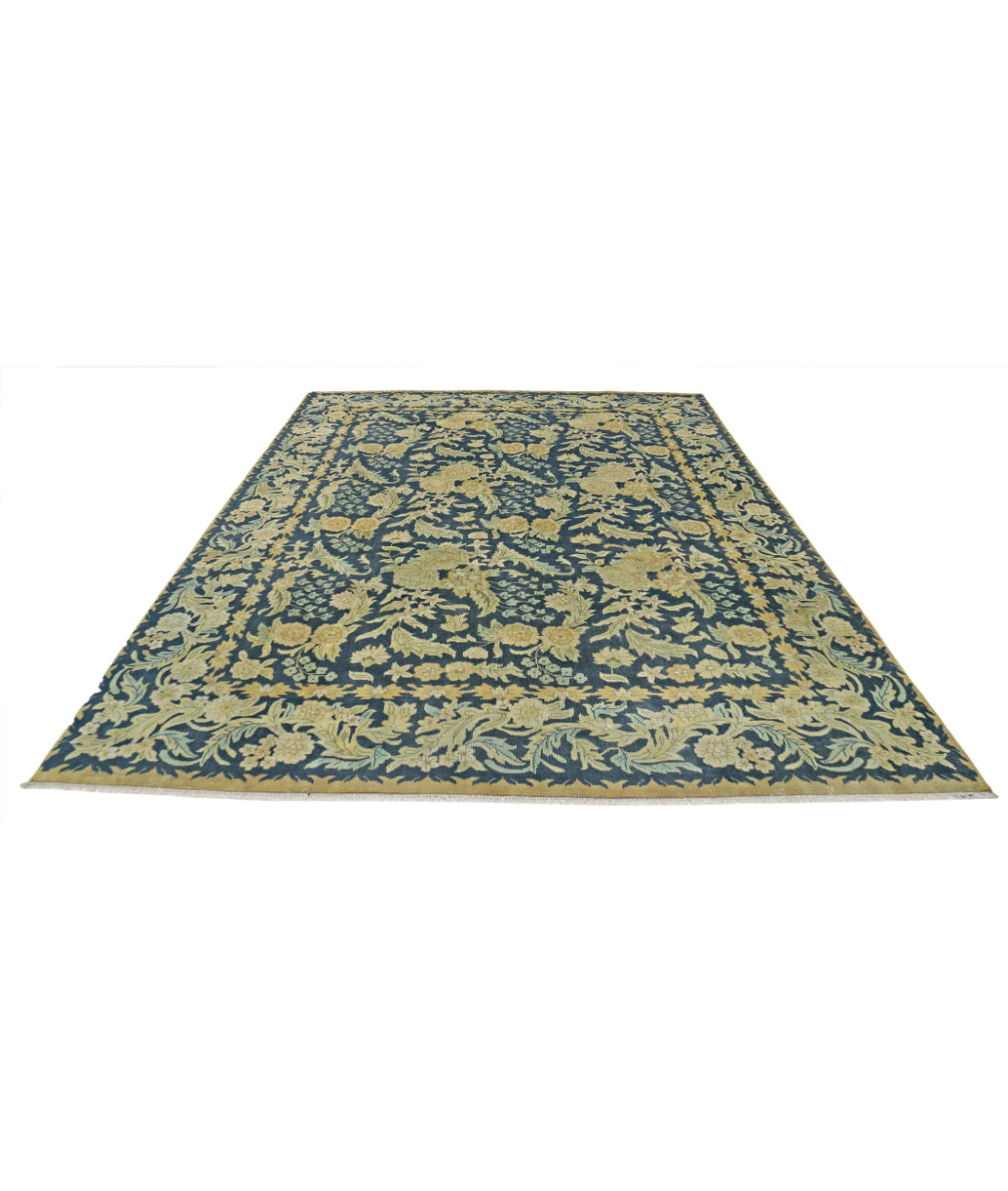 Ziegler 7'11'' X 10'1'' Hand-Knotted Wool Rug 7'11'' x 10'1'' (238 X 303) / Blue / Ivory