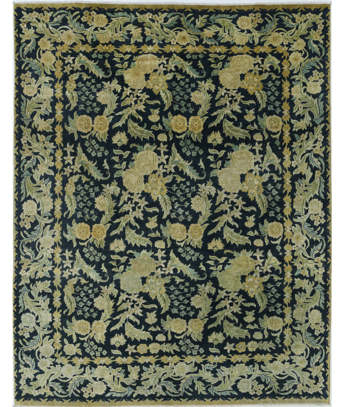 Ziegler 7'11'' X 10'1'' Hand-Knotted Wool Rug 7'11'' x 10'1'' (238 X 303) / Blue / Ivory