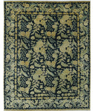 Ziegler 7'11'' X 10'1'' Hand-Knotted Wool Rug 7'11'' x 10'1'' (238 X 303) / Blue / Ivory