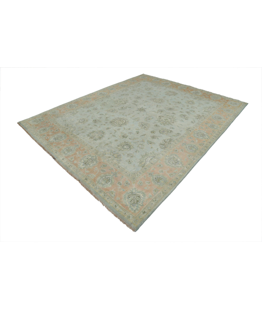 Ziegler 8'2'' X 9'11'' Hand-Knotted Wool Rug 8'2'' x 9'11'' (245 X 298) / Green / Rust