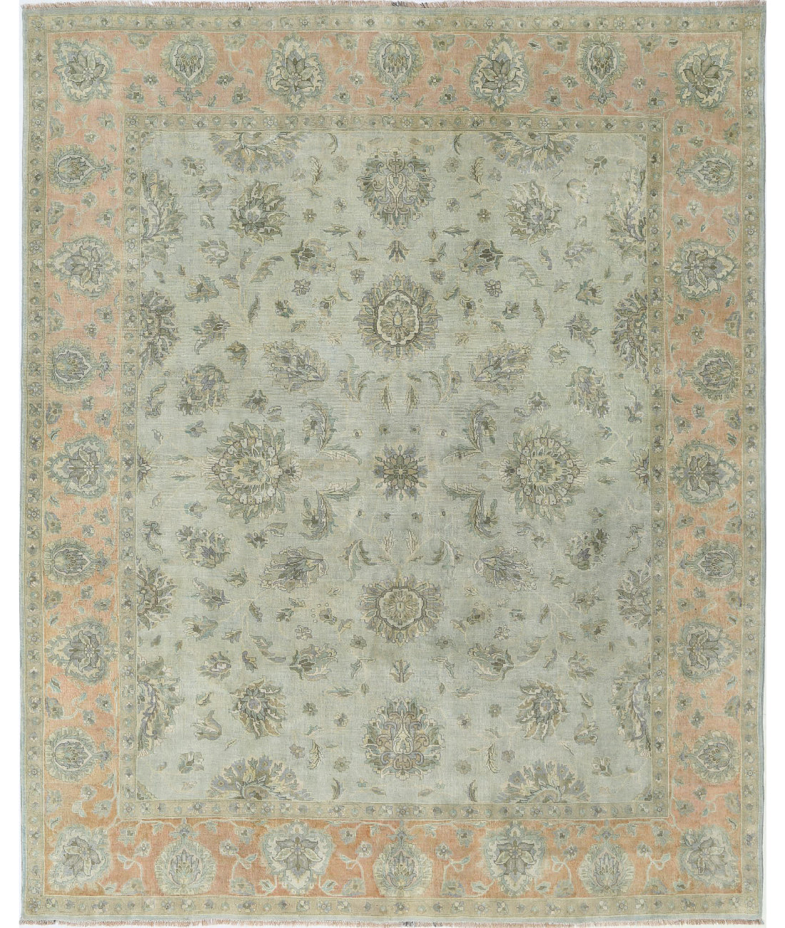 Ziegler 8'2'' X 9'11'' Hand-Knotted Wool Rug 8'2'' x 9'11'' (245 X 298) / Green / Rust