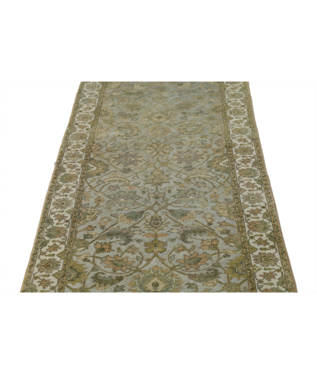 Ziegler 2'8'' X 11'8'' Hand-Knotted Wool Rug 2'8'' x 11'8'' (80 X 350) / Grey / Ivory