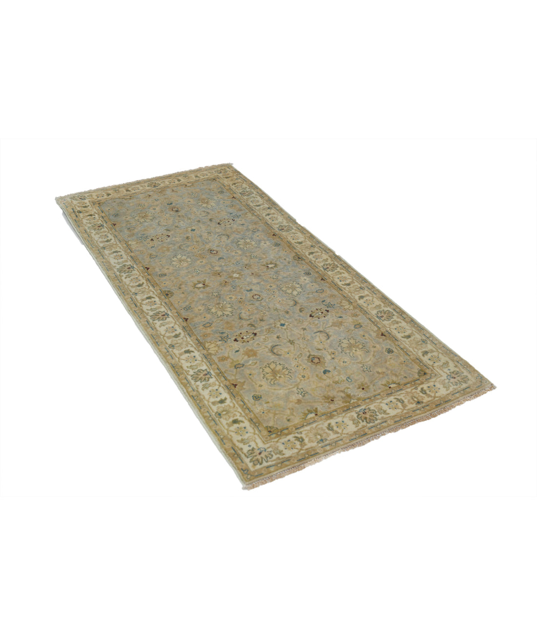 Ziegler 2'7'' X 5'7'' Hand-Knotted Wool Rug 2'7'' x 5'7'' (78 X 168) / Grey / Ivory