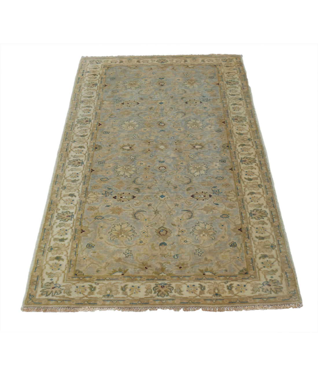 Ziegler 2'7'' X 5'7'' Hand-Knotted Wool Rug 2'7'' x 5'7'' (78 X 168) / Grey / Ivory