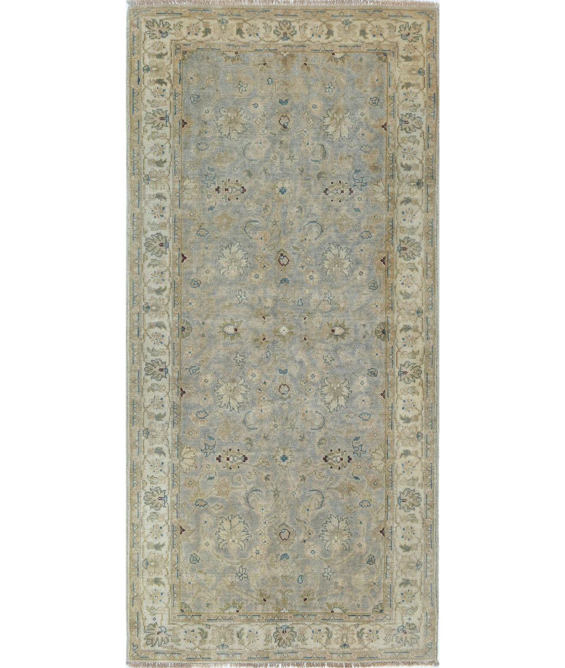 Ziegler 2'7'' X 5'7'' Hand-Knotted Wool Rug 2'7'' x 5'7'' (78 X 168) / Grey / Ivory