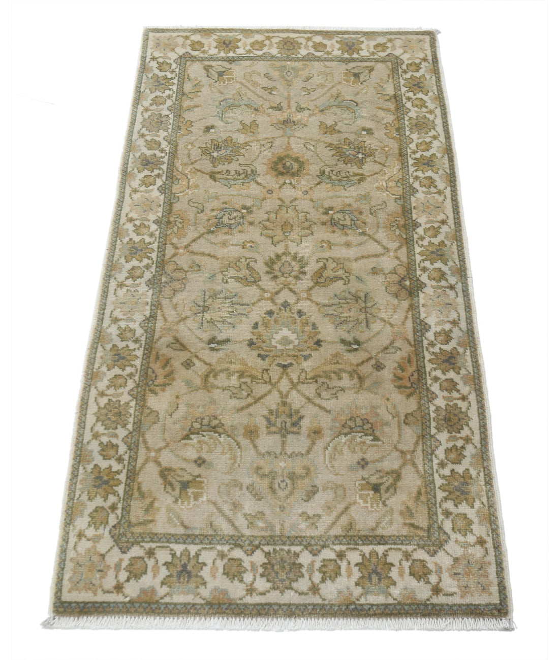 Ziegler 2'0'' X 3'11'' Hand-Knotted Wool Rug 2'0'' x 3'11'' (60 X 118) / Beige / N/A