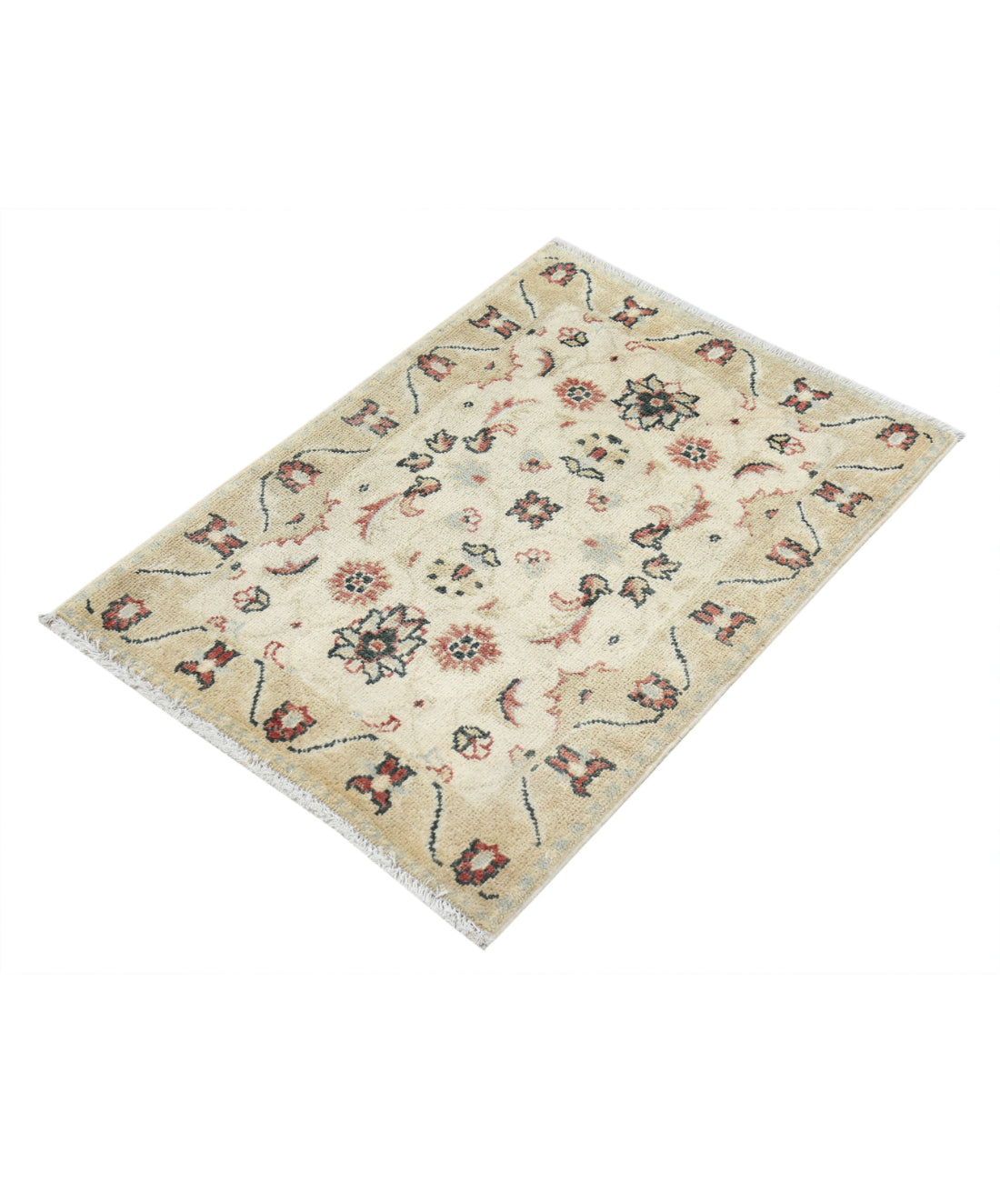 Ziegler 2'0'' X 2'10'' Hand-Knotted Wool Rug 2'0'' x 2'10'' (60 X 85) / Beige / N/A