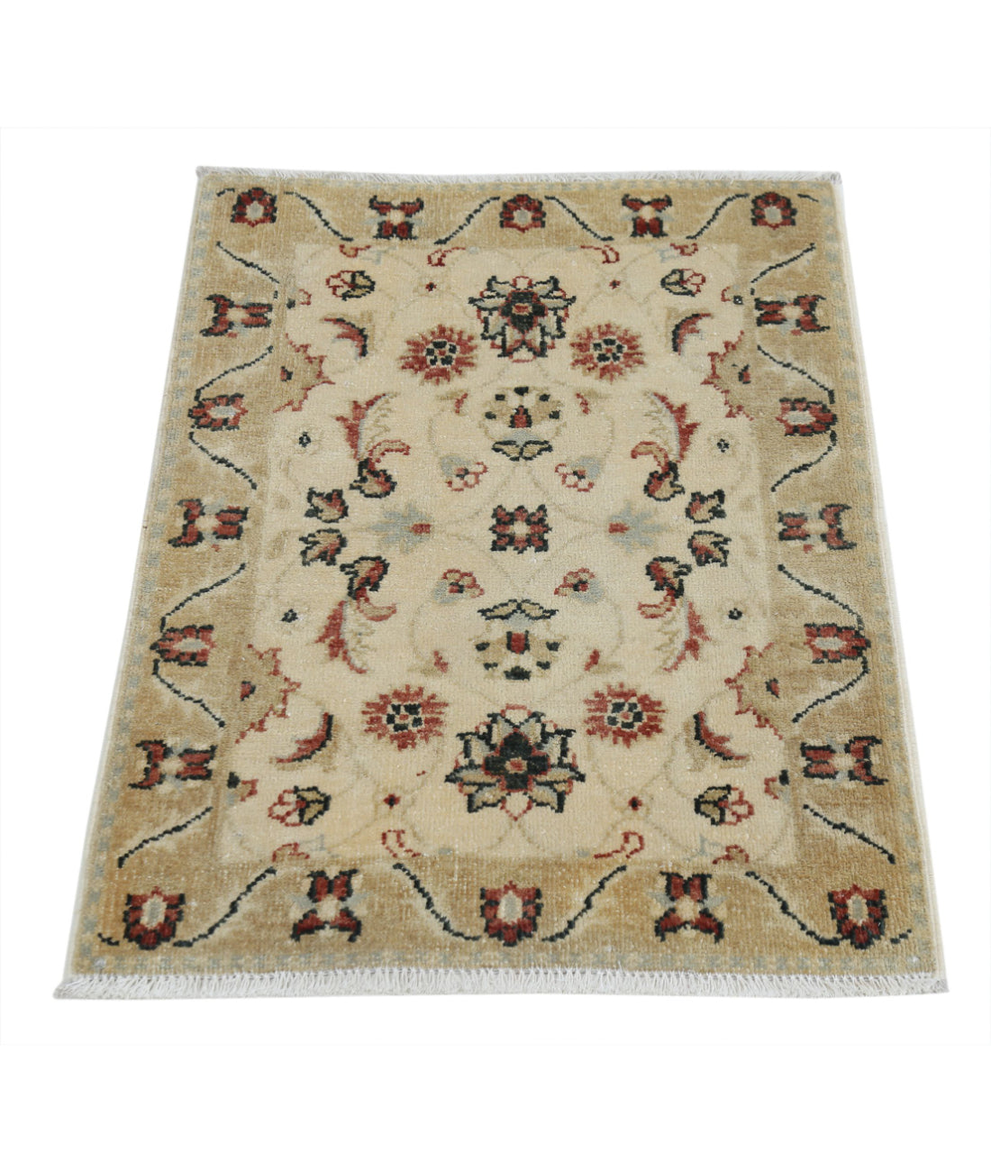 Ziegler 2'0'' X 2'10'' Hand-Knotted Wool Rug 2'0'' x 2'10'' (60 X 85) / Beige / N/A