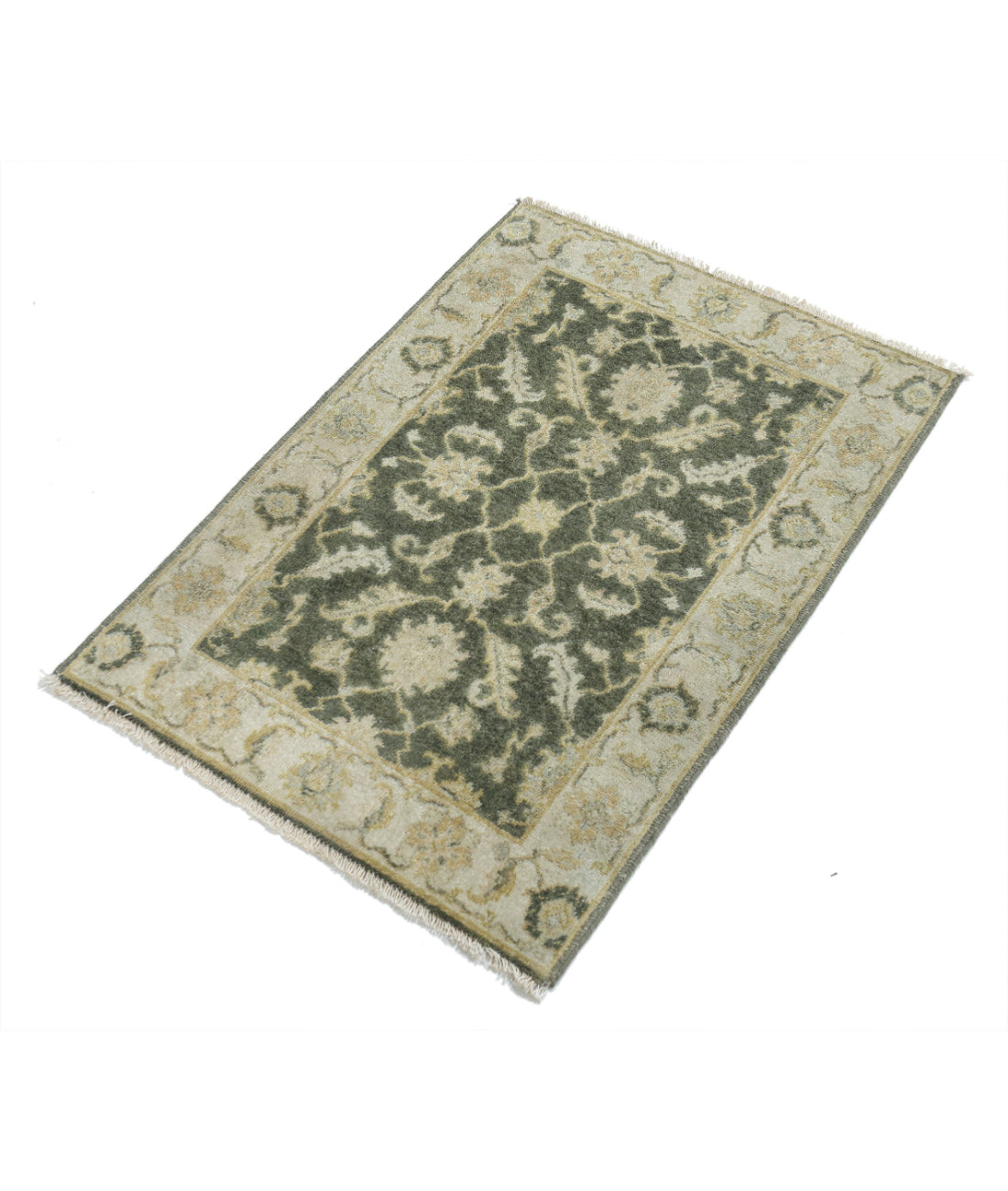 Ziegler 2'0'' X 2'10'' Hand-Knotted Wool Rug 2'0'' x 2'10'' (60 X 85) / Green / N/A