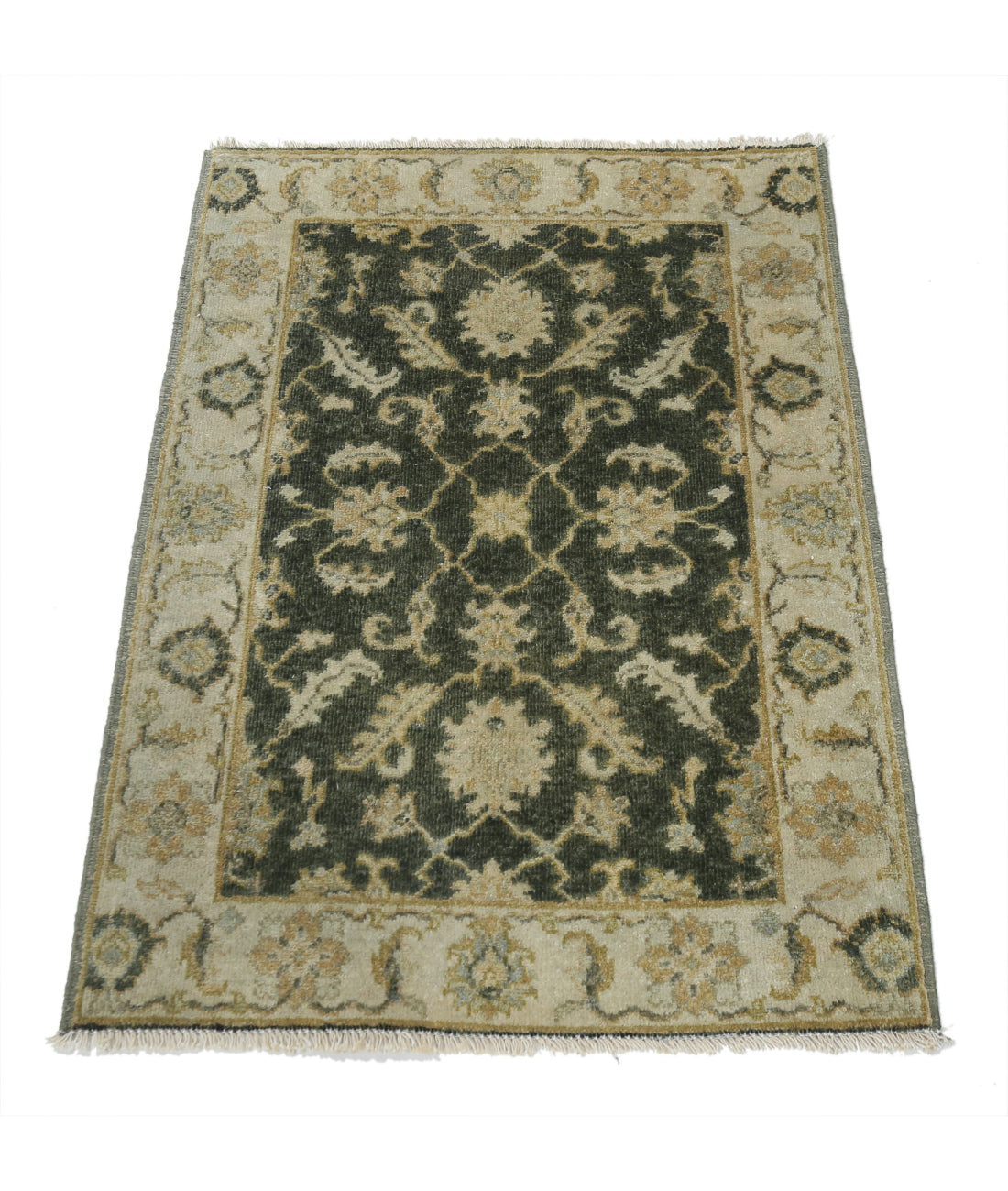 Ziegler 2'0'' X 2'10'' Hand-Knotted Wool Rug 2'0'' x 2'10'' (60 X 85) / Green / N/A