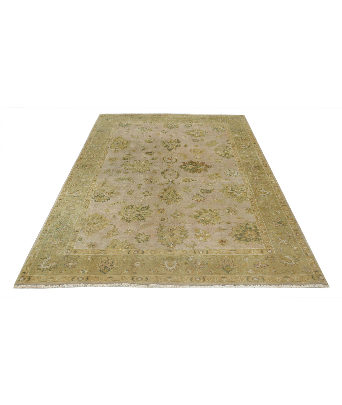 Ziegler 5'5'' X 7'11'' Hand-Knotted Wool Rug 5'5'' x 7'11'' (163 X 238) / Beige / Green