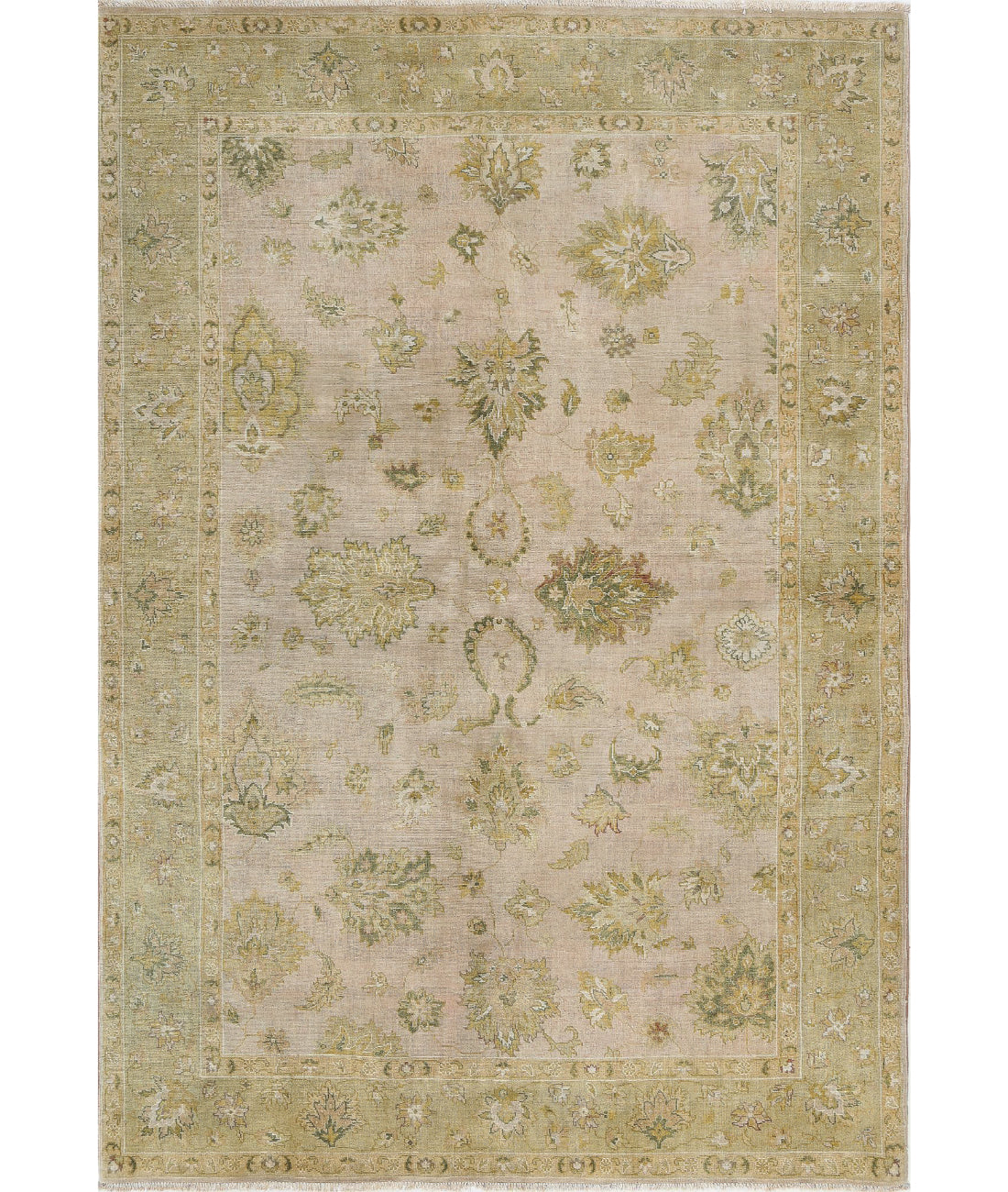 Ziegler 5'5'' X 7'11'' Hand-Knotted Wool Rug 5'5'' x 7'11'' (163 X 238) / Beige / Green