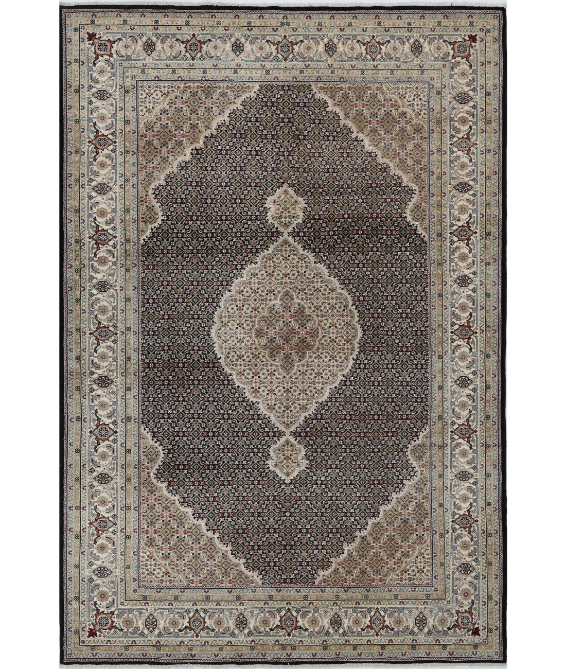 Ziegler 6'7'' X 9'10'' Hand-Knotted Wool Rug 6'7'' x 9'10'' (198 X 295) / Black / N/A