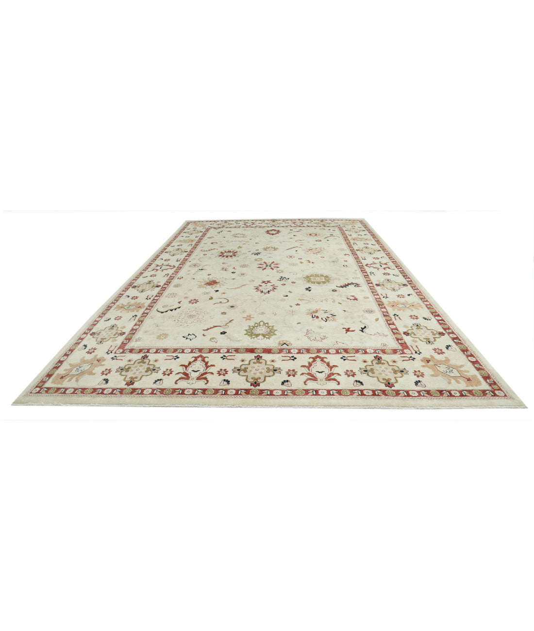 Ziegler 11'7'' X 17'7'' Hand-Knotted Wool Rug 11'7'' x 17'7'' (348 X 528) / Ivory / N/A