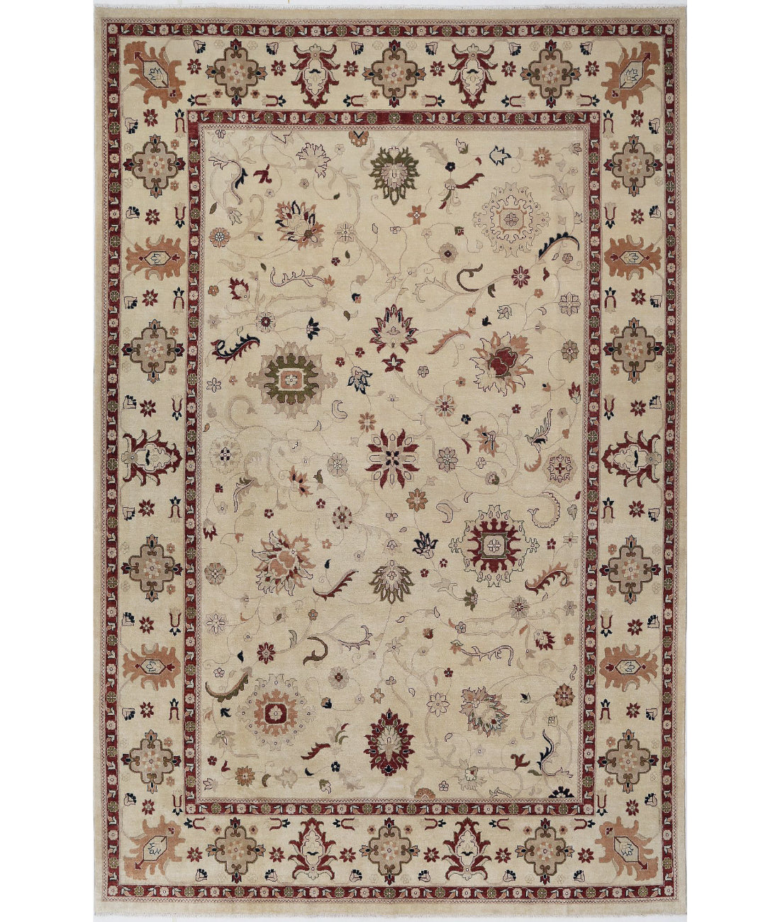 Ziegler 11'7'' X 17'7'' Hand-Knotted Wool Rug 11'7'' x 17'7'' (348 X 528) / Ivory / N/A