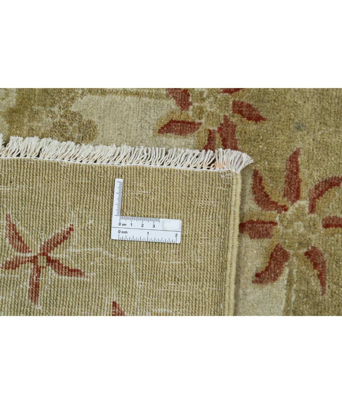 Ziegler 9'1'' X 12'1'' Hand-Knotted Wool Rug 9'1'' x 12'1'' (273 X 363) / Green / Ivory