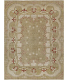 Ziegler 9'1'' X 12'1'' Hand-Knotted Wool Rug 9'1'' x 12'1'' (273 X 363) / Green / Ivory