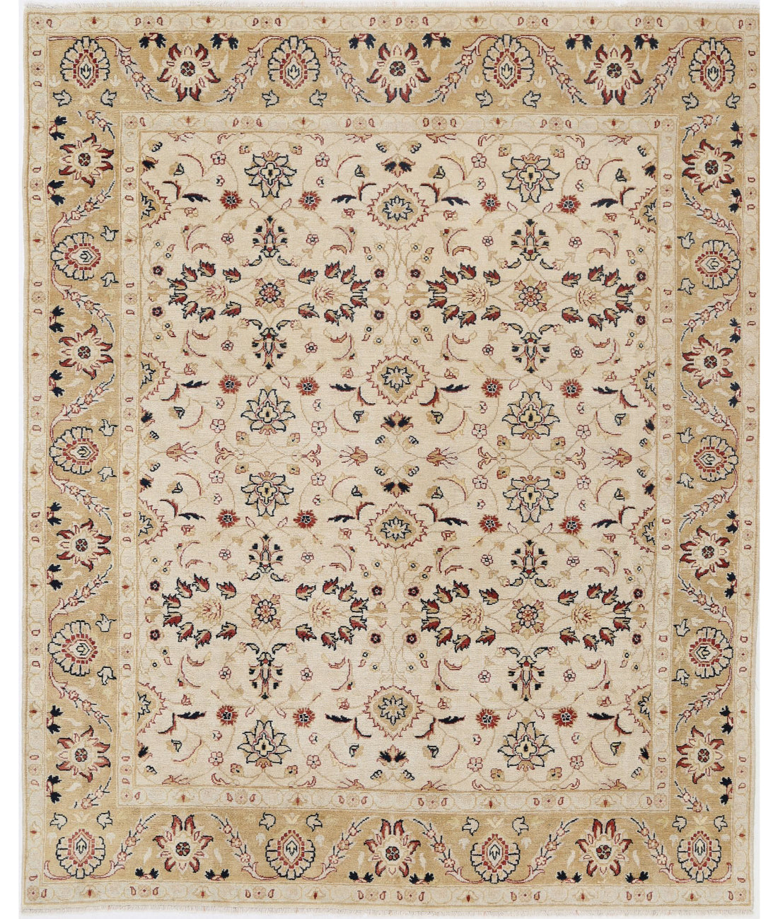 Ziegler 7'9'' X 9'5'' Hand-Knotted Wool Rug 7'9'' x 9'5'' (233 X 283) / Ivory / N/A