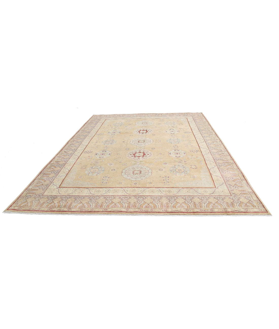 Ziegler 9'0'' X 12'0'' Hand-Knotted Wool Rug 9'0'' x 12'0'' (270 X 360) / Gold / N/A