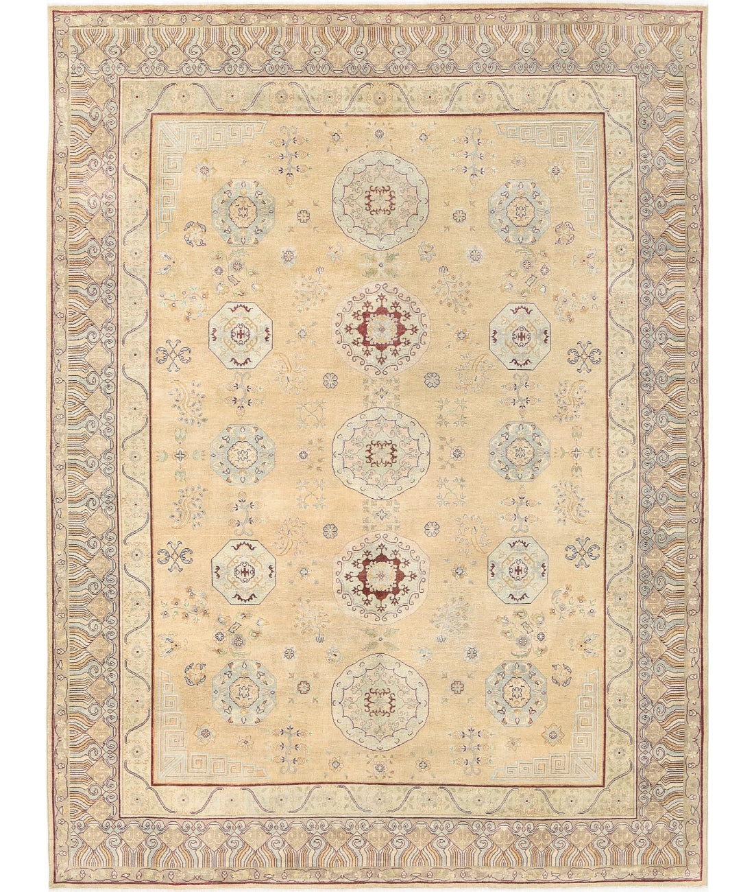 Ziegler 9'0'' X 12'0'' Hand-Knotted Wool Rug 9'0'' x 12'0'' (270 X 360) / Gold / N/A