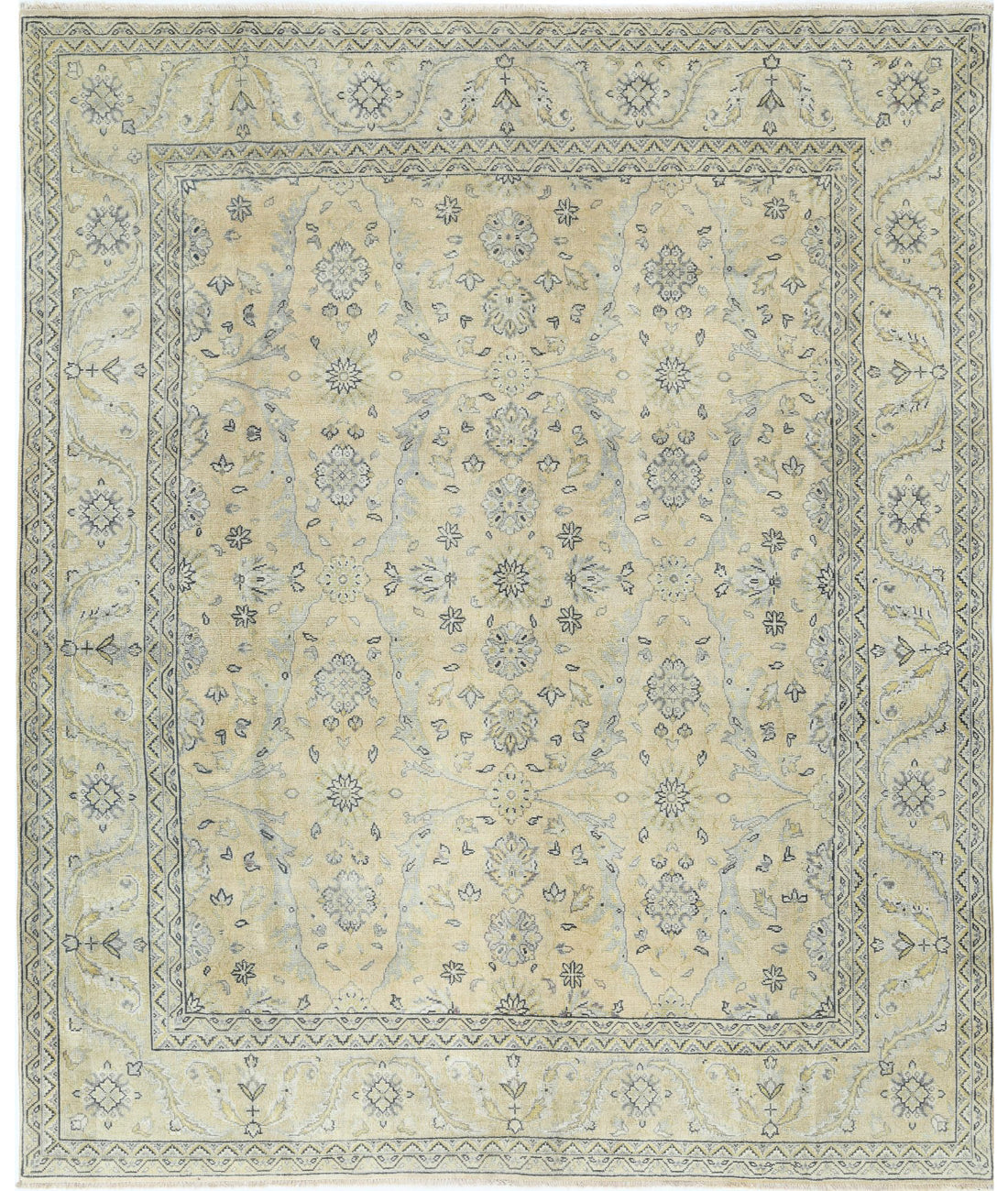 Ziegler 8'0'' X 9'8'' Hand-Knotted Wool Rug 8'0'' x 9'8'' (240 X 290) / Beige / N/A